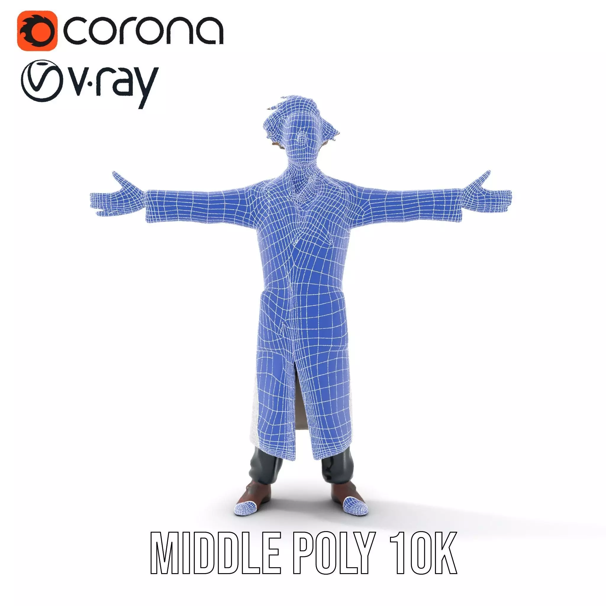 Mad Scientist Character Model Pack Low-poly 3D model_23