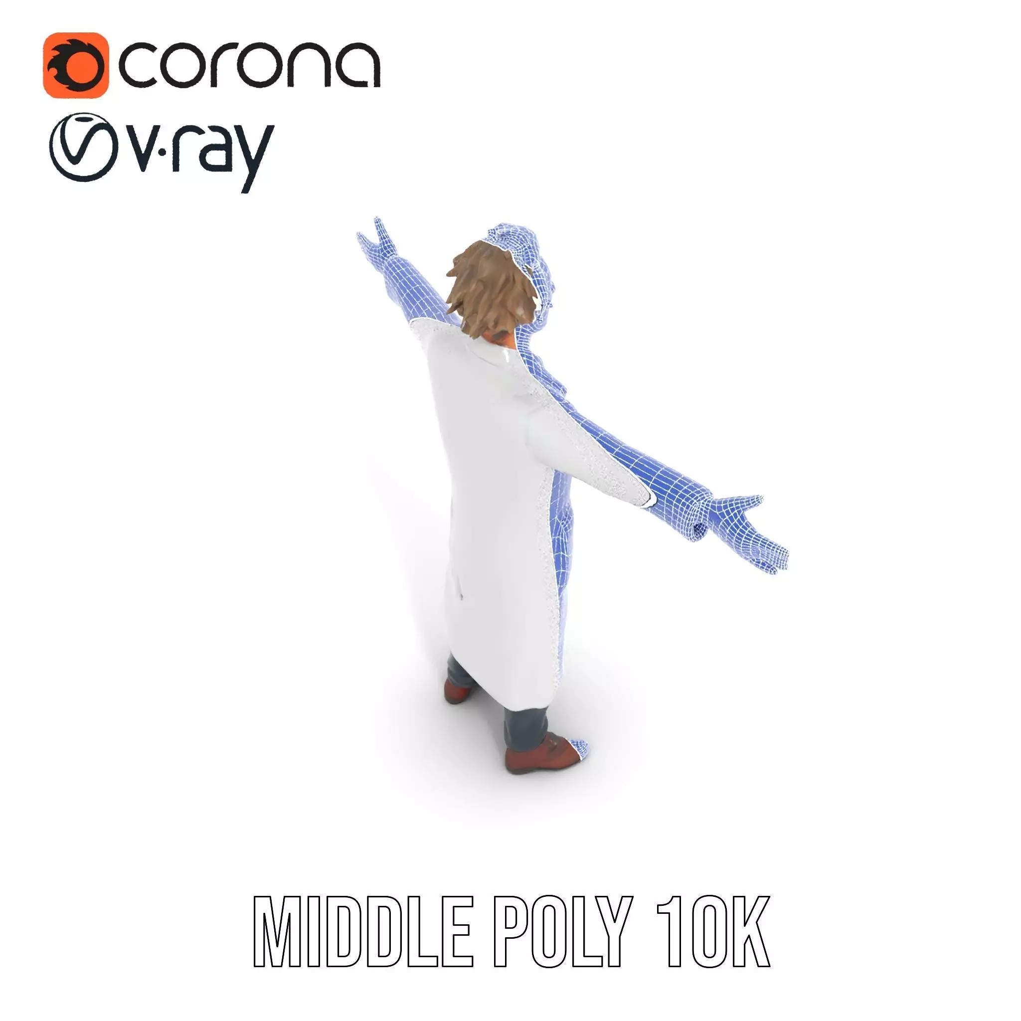 Mad Scientist Character Model Pack Low-poly 3D model_17