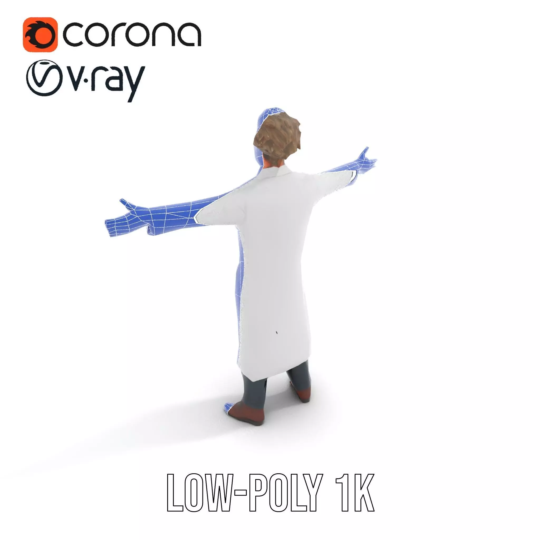 Mad Scientist Character Model Pack Low-poly 3D model_30