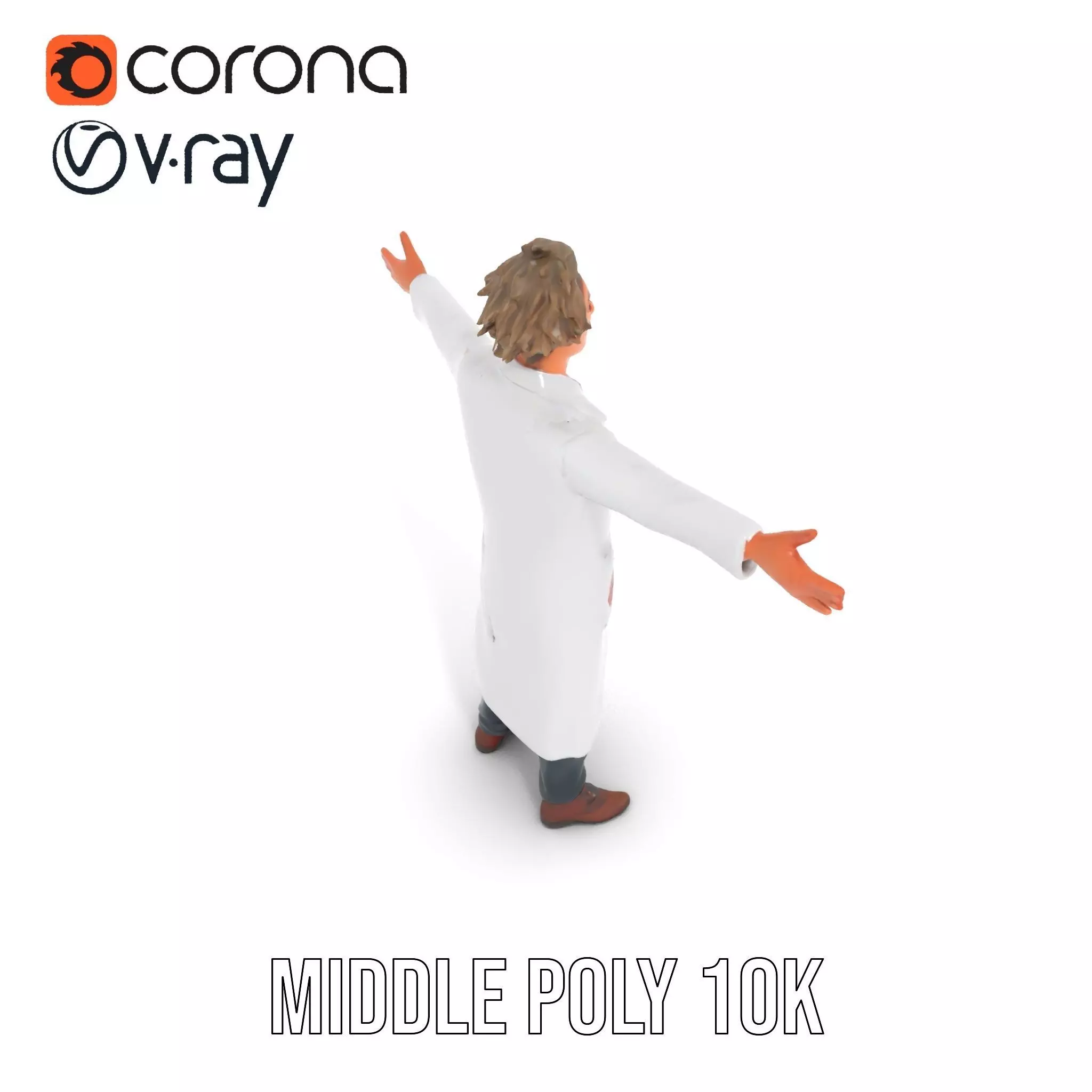 Mad Scientist Character Model Pack Low-poly 3D model_5