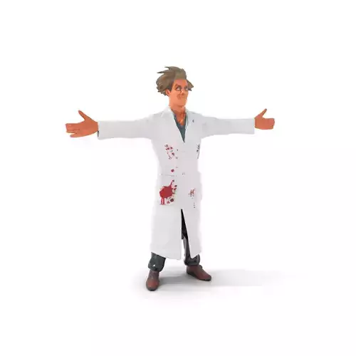 Mad Scientist Character Model Pack Low-poly 3D model