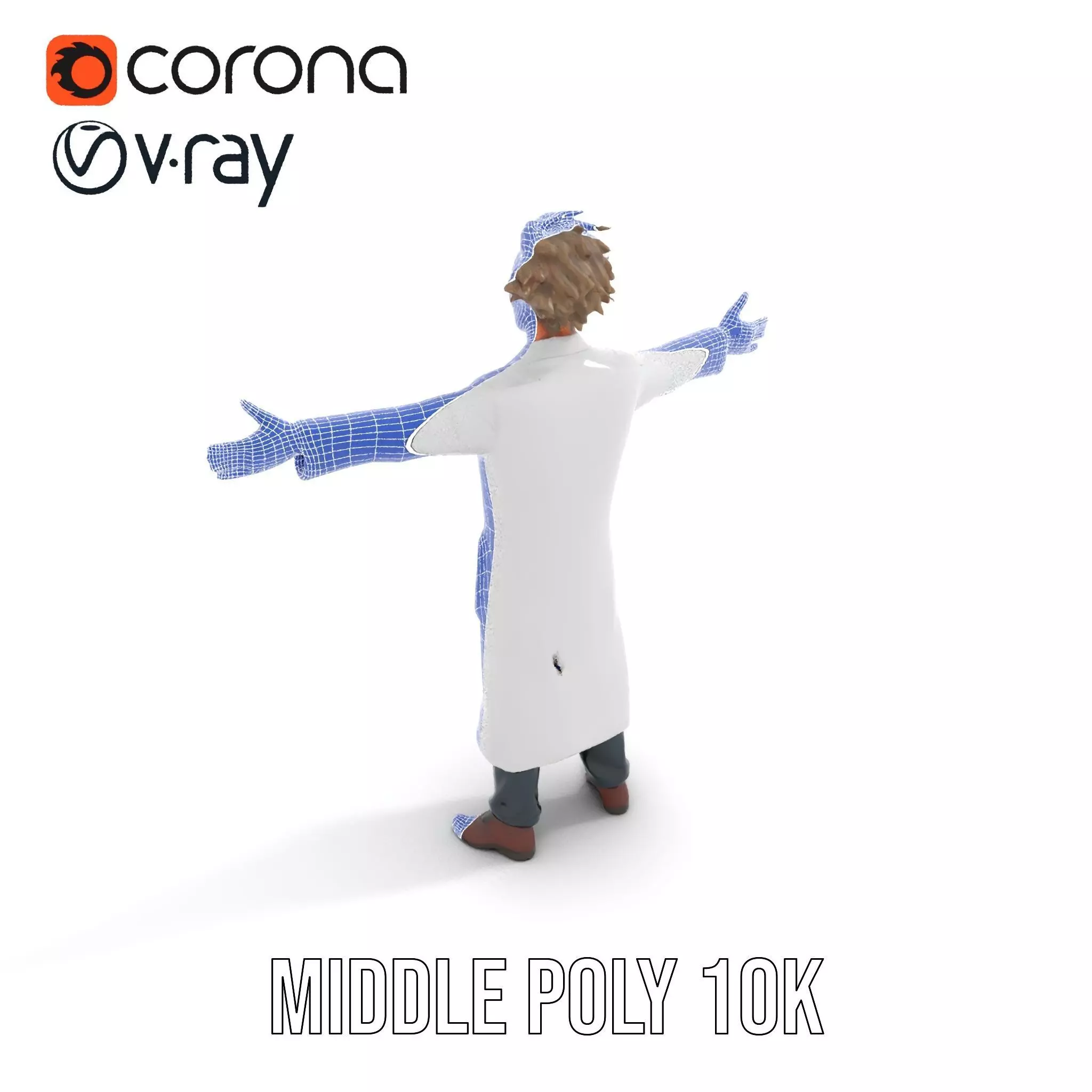 Mad Scientist Character Model Pack Low-poly 3D model_26