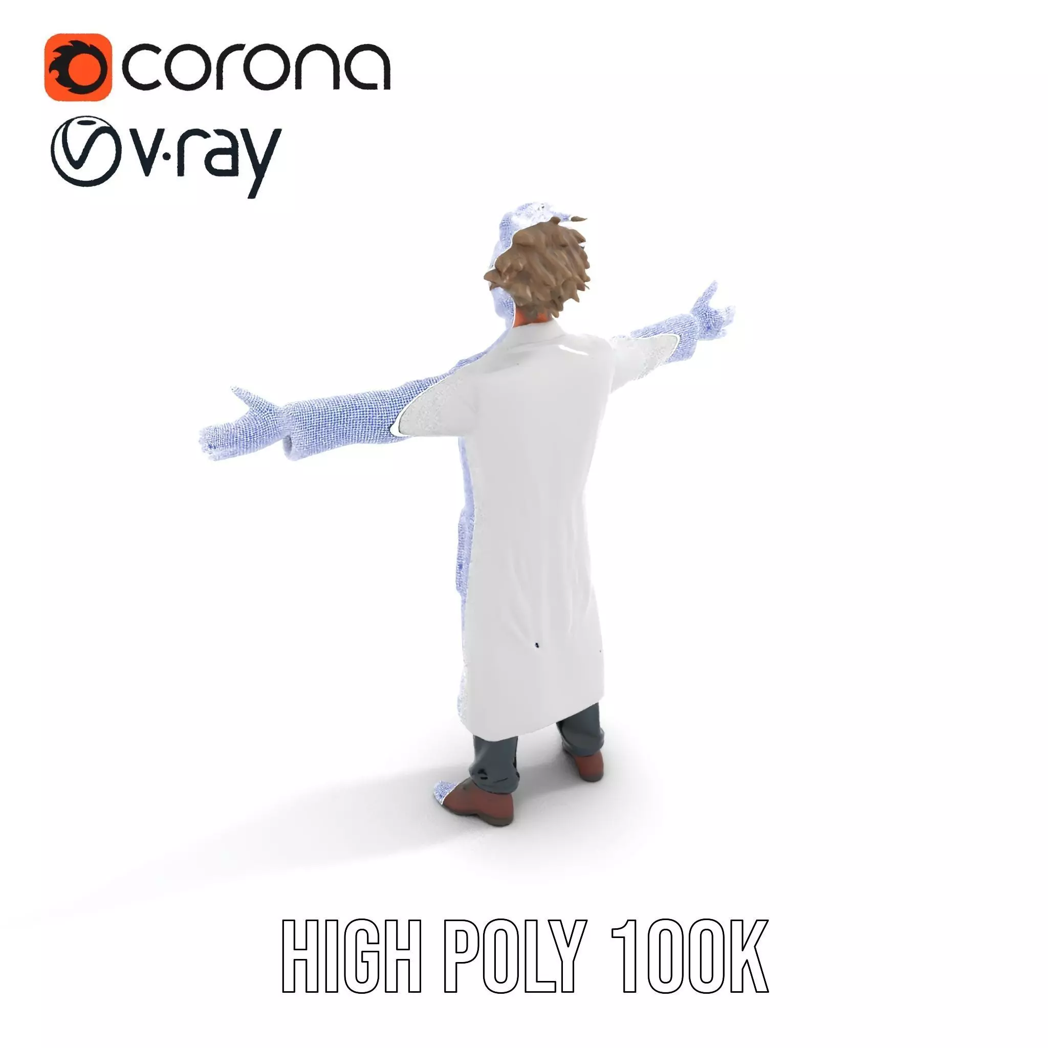 Mad Scientist Character Model Pack Low-poly 3D model_11