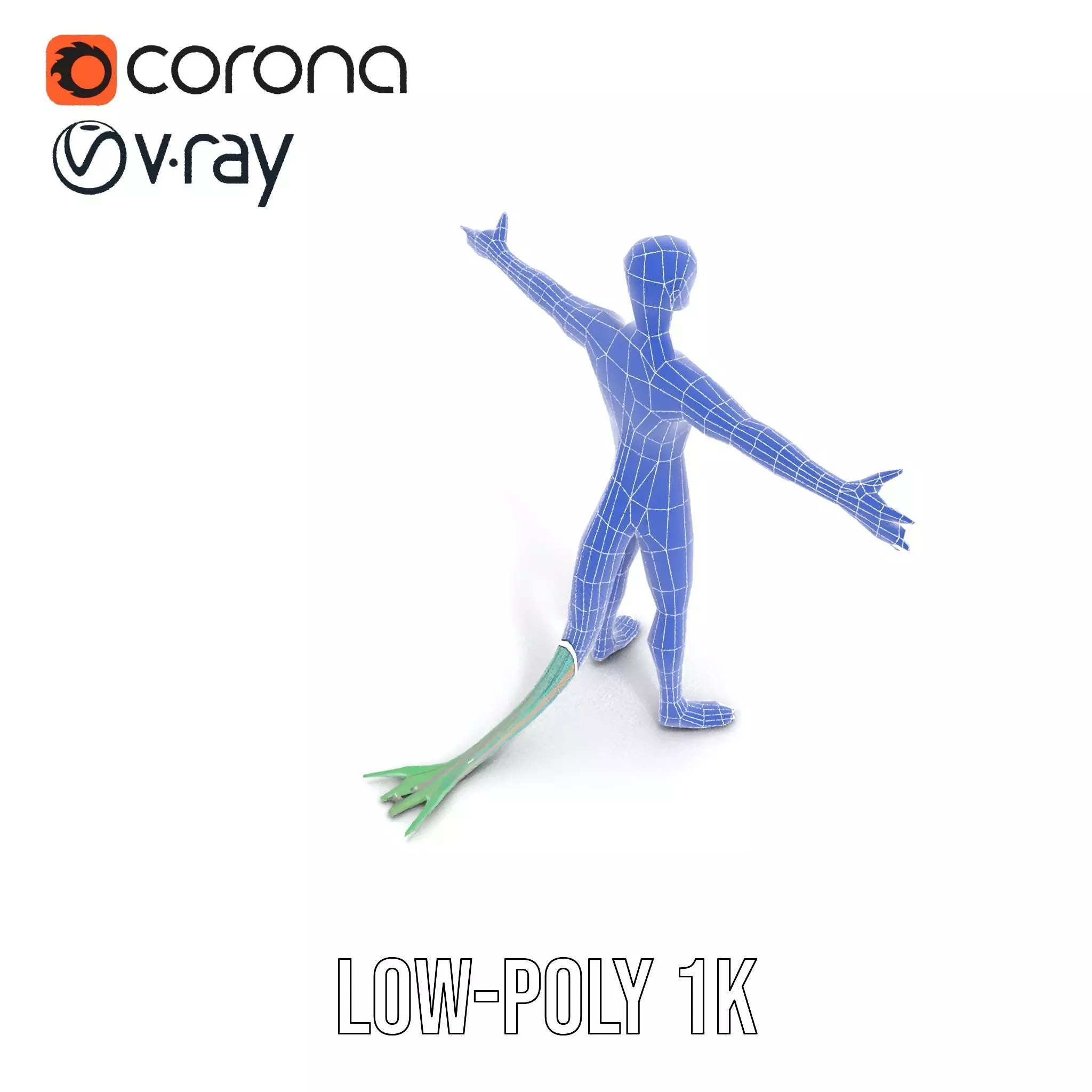 Reptilian Humanoid Character Model Pack for Games and Animation Low-poly 3D model_19