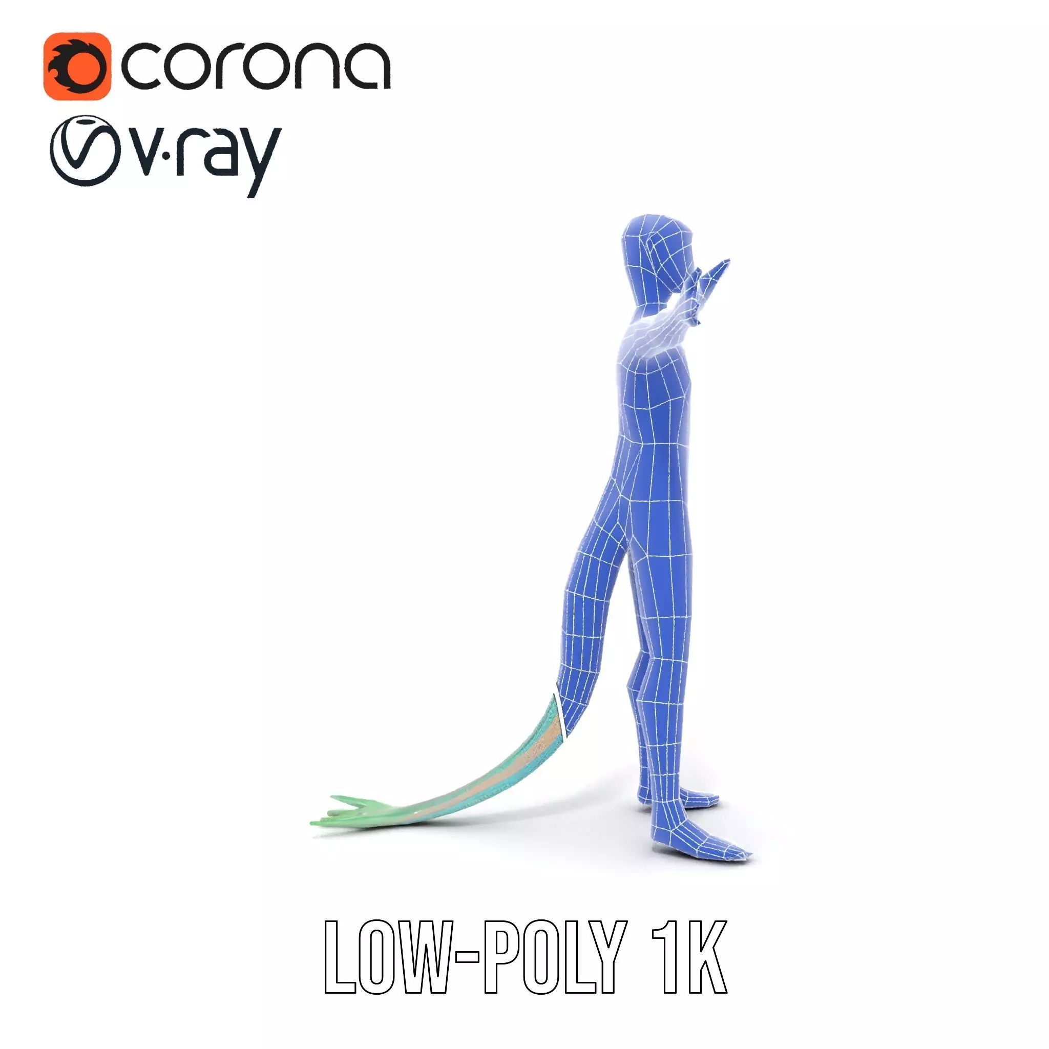 Reptilian Humanoid Character Model Pack for Games and Animation Low-poly 3D model_30