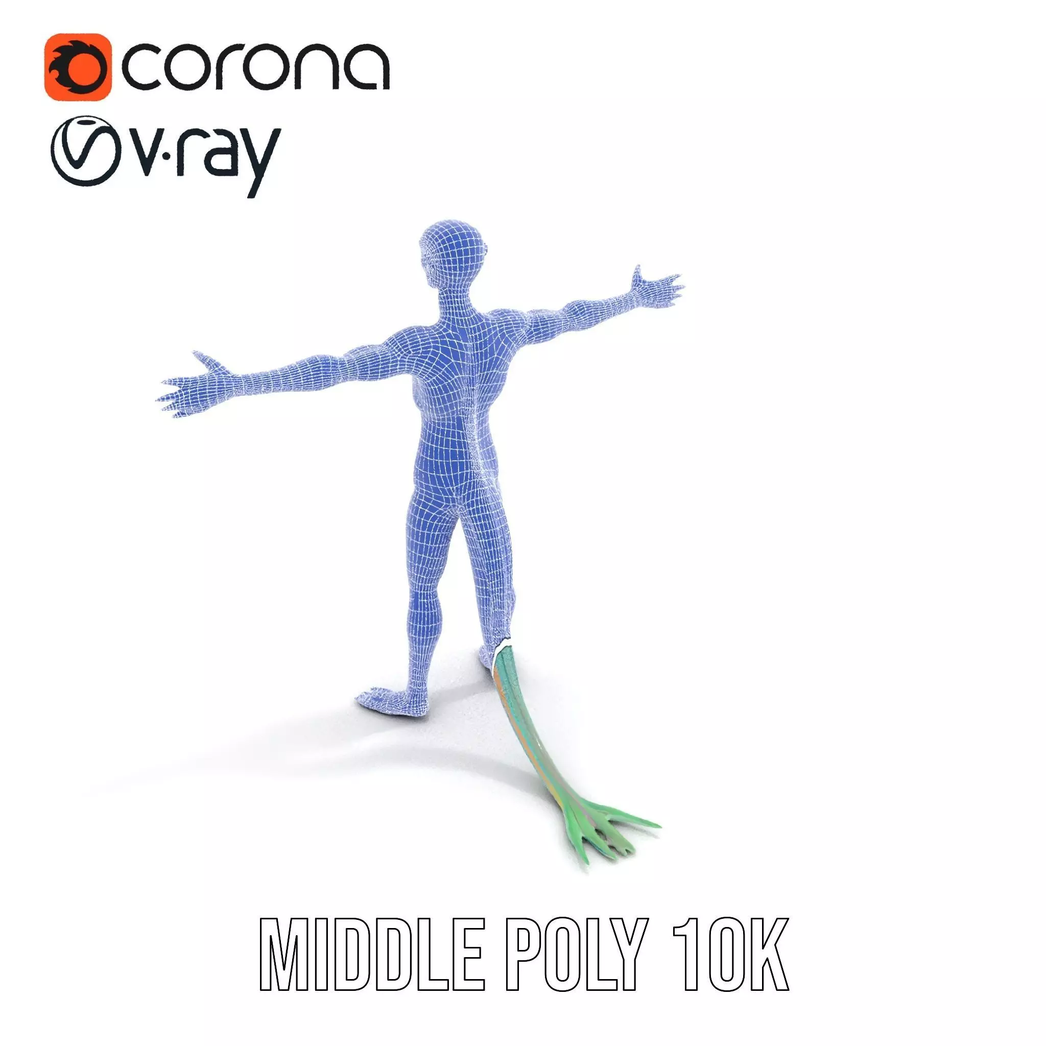 Reptilian Humanoid Character Model Pack for Games and Animation Low-poly 3D model_15