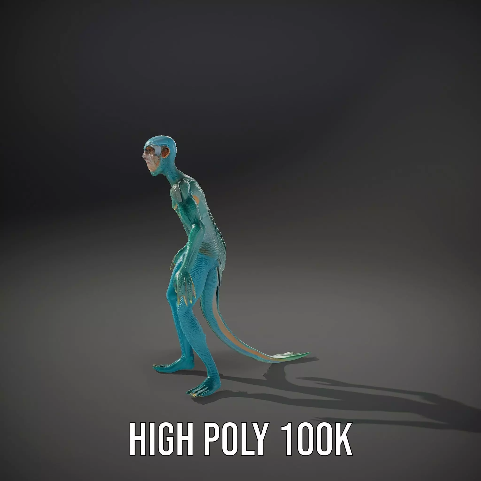 Reptilian Humanoid Character Model Pack for Games and Animation Low-poly 3D model_31