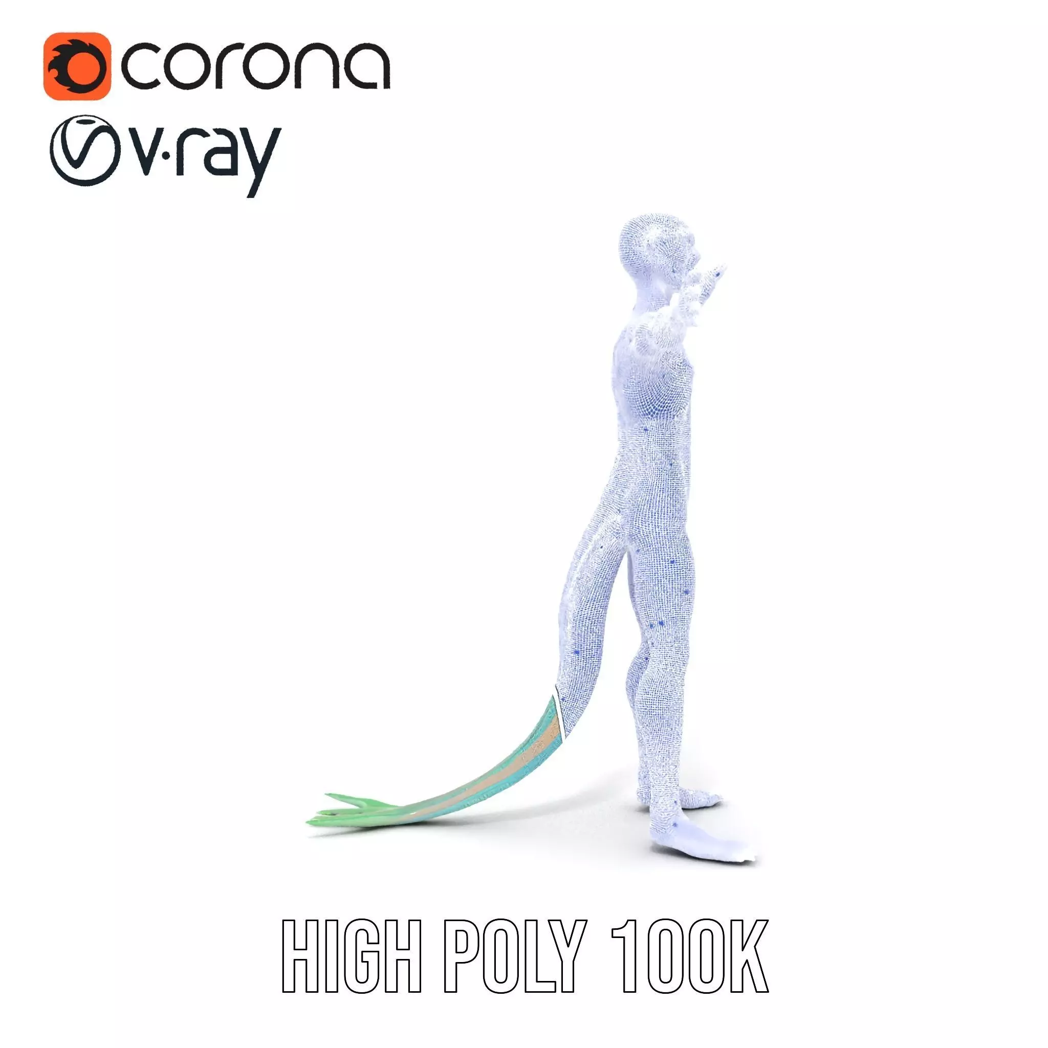 Reptilian Humanoid Character Model Pack for Games and Animation Low-poly 3D model_34