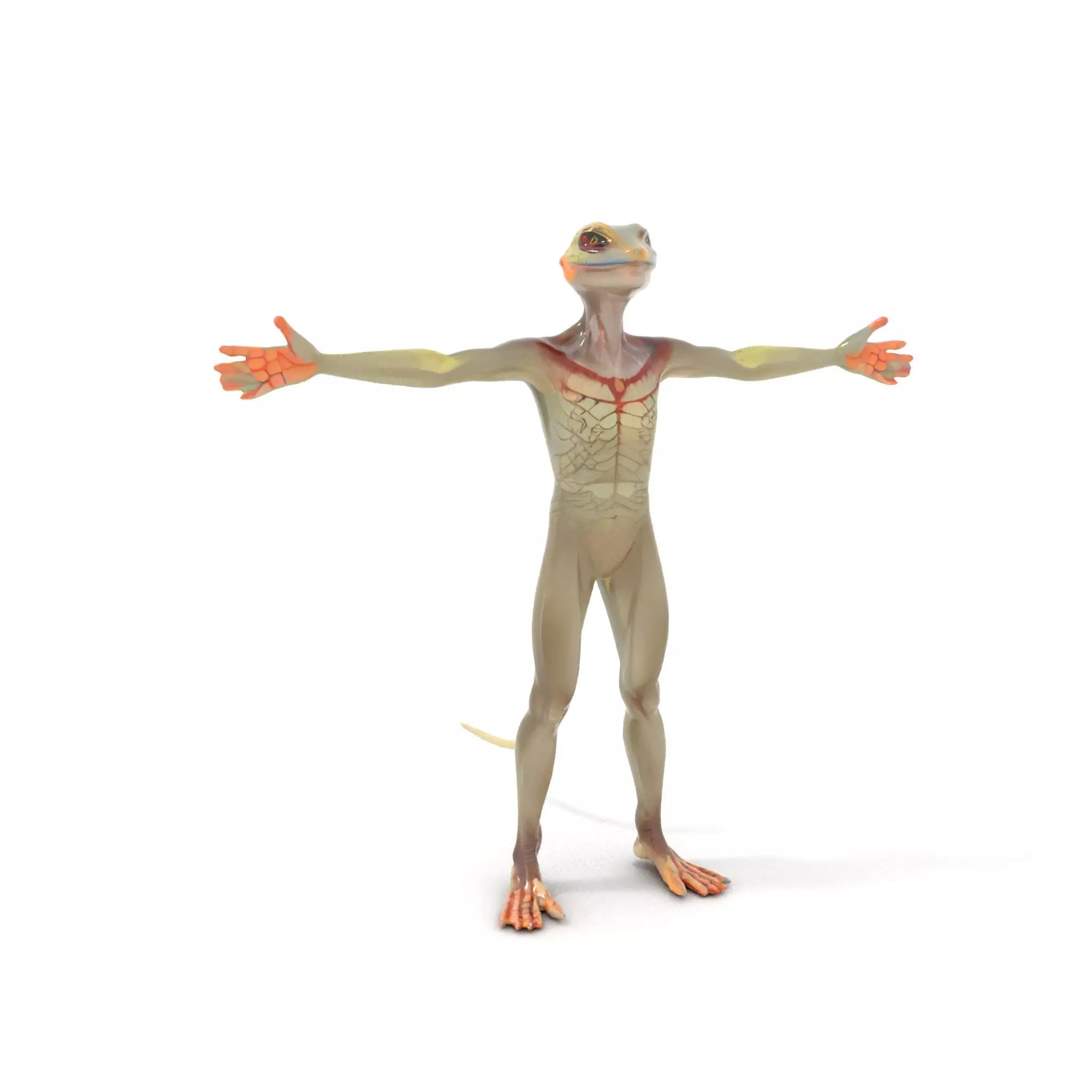 Anthropomorphic Lizard Model Pack for Game and Animation Low-poly 3D model_0