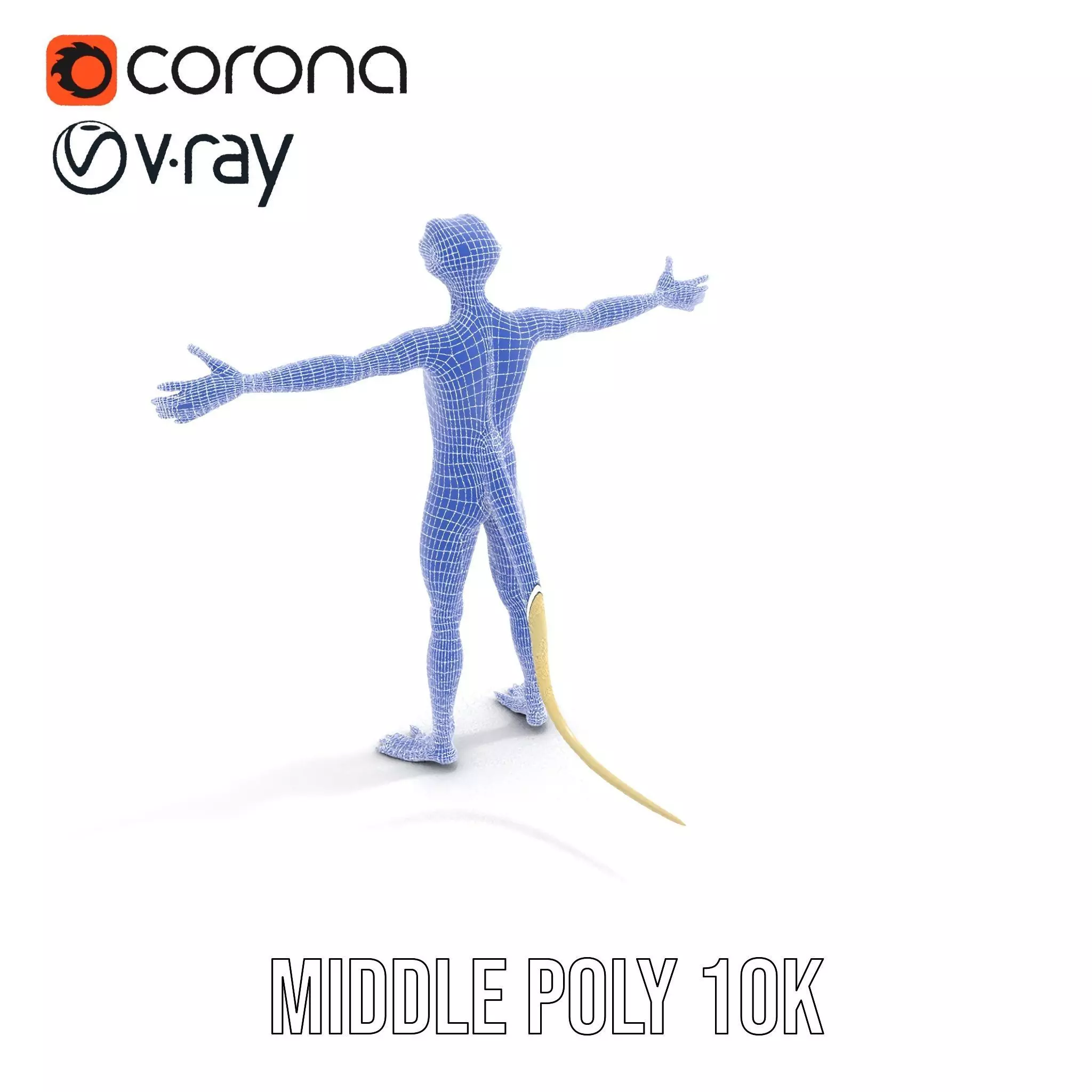 Anthropomorphic Lizard Model Pack for Game and Animation Low-poly 3D model_24