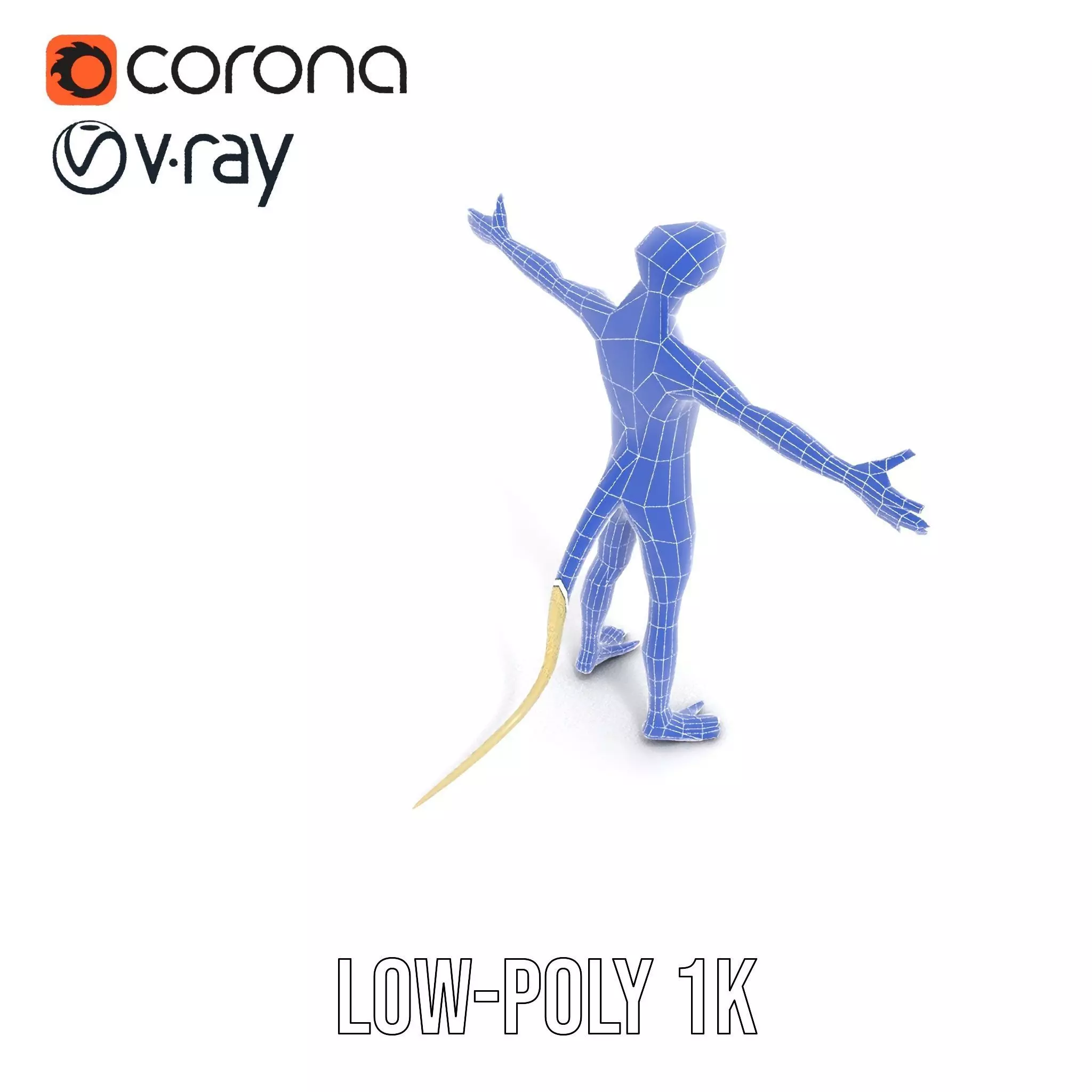 Anthropomorphic Lizard Model Pack for Game and Animation Low-poly 3D model_17