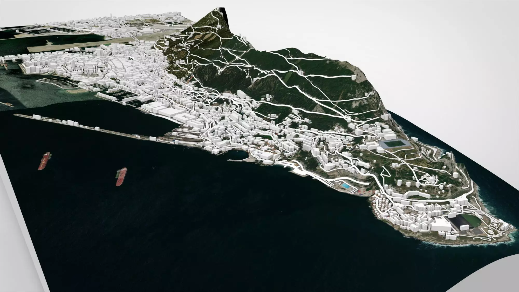Gibraltar British Overseas Territory 3D model_2
