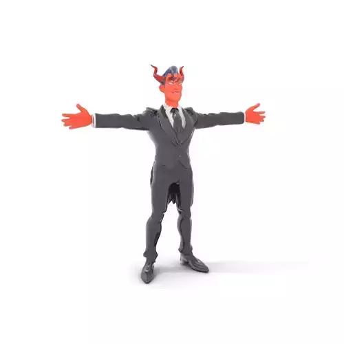 Devil Businessman Suit Model Pack  Character Design Low-poly 3D model