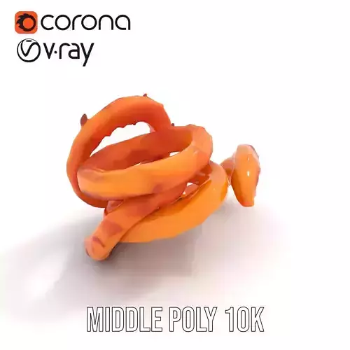 Crispy Onion Rings Model Pack Low-poly 3D model 6