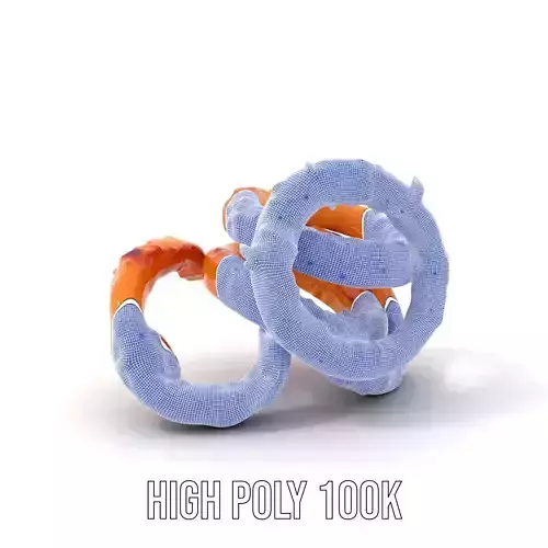 Crispy Onion Rings Model Pack Low-poly 3D model 4