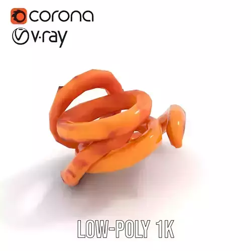 Crispy Onion Rings Model Pack Low-poly 3D model 7