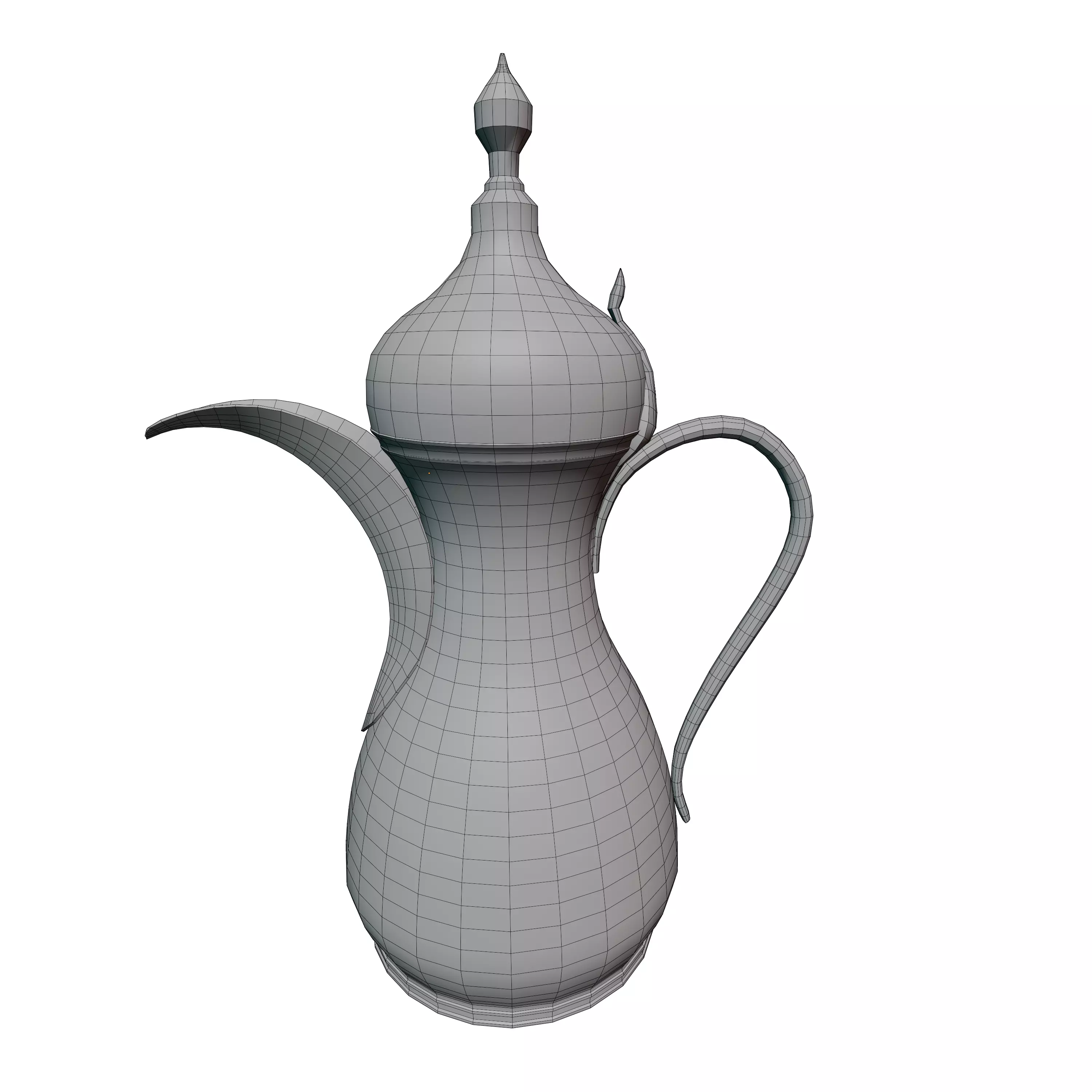 Traditional Arabic Dallah Coffee Dates Set 3D Model Low-poly 3D model_4
