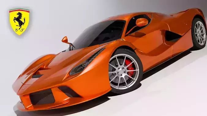 Ferrari LaFerrari 3D model with Interior 
