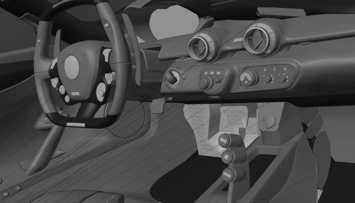 Ferrari LaFerrari 3D model with Interior  Free 3D model_16