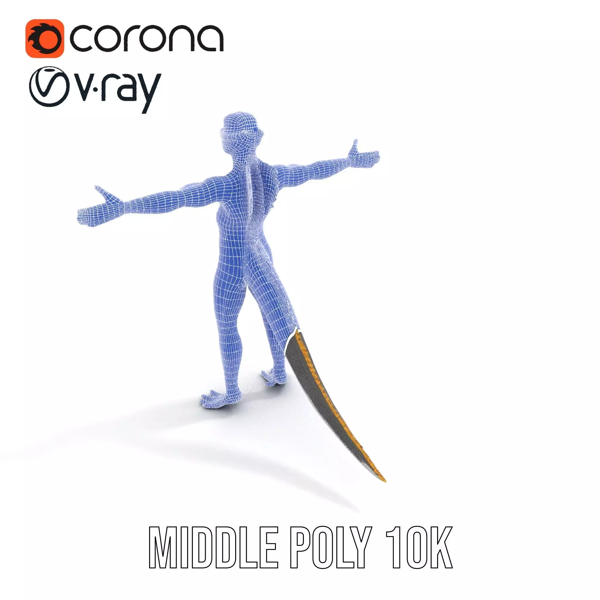 Reptilian Humanoid Creature Model Pack Low-poly 3D model_26