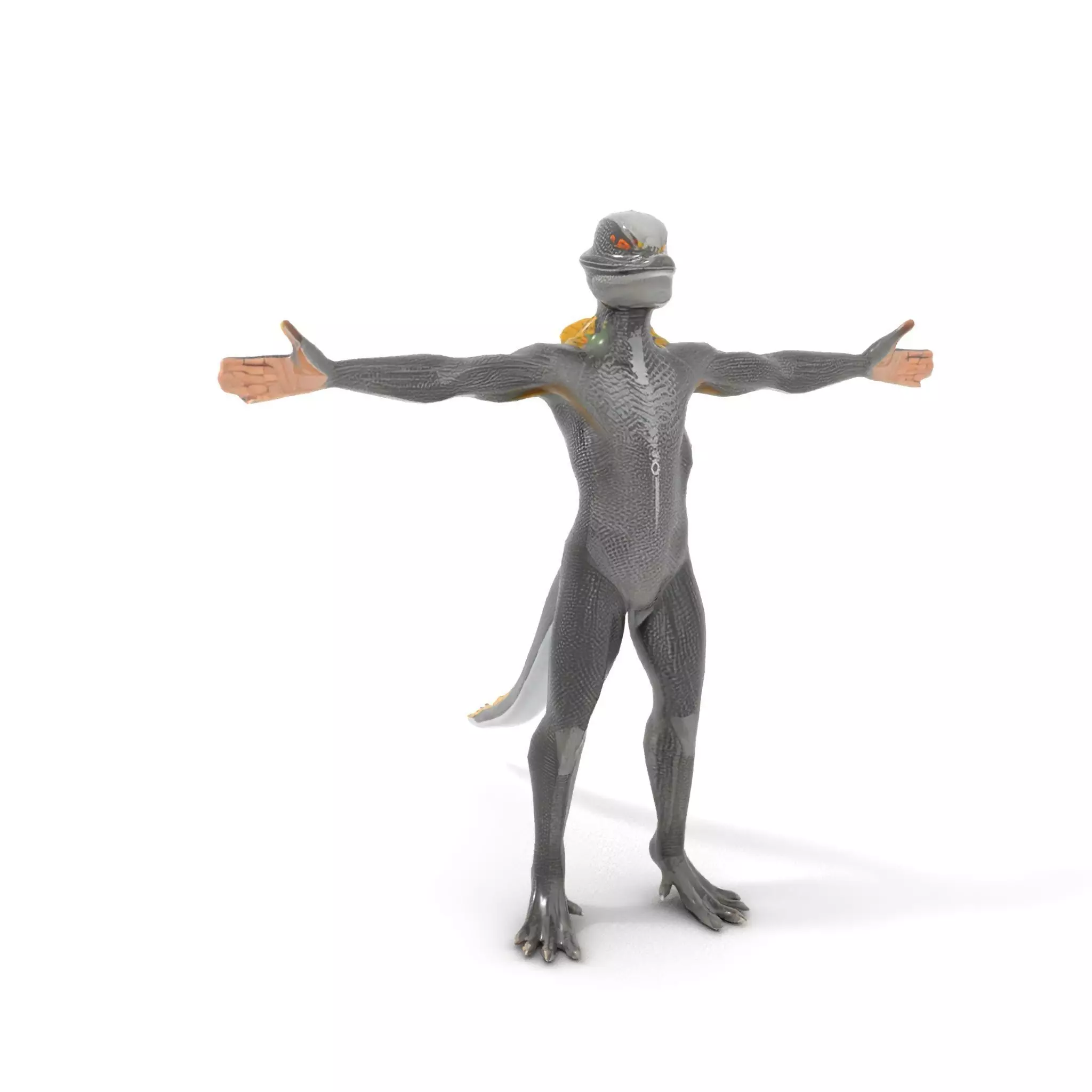 Reptilian Humanoid Creature Model Pack Low-poly 3D model_12