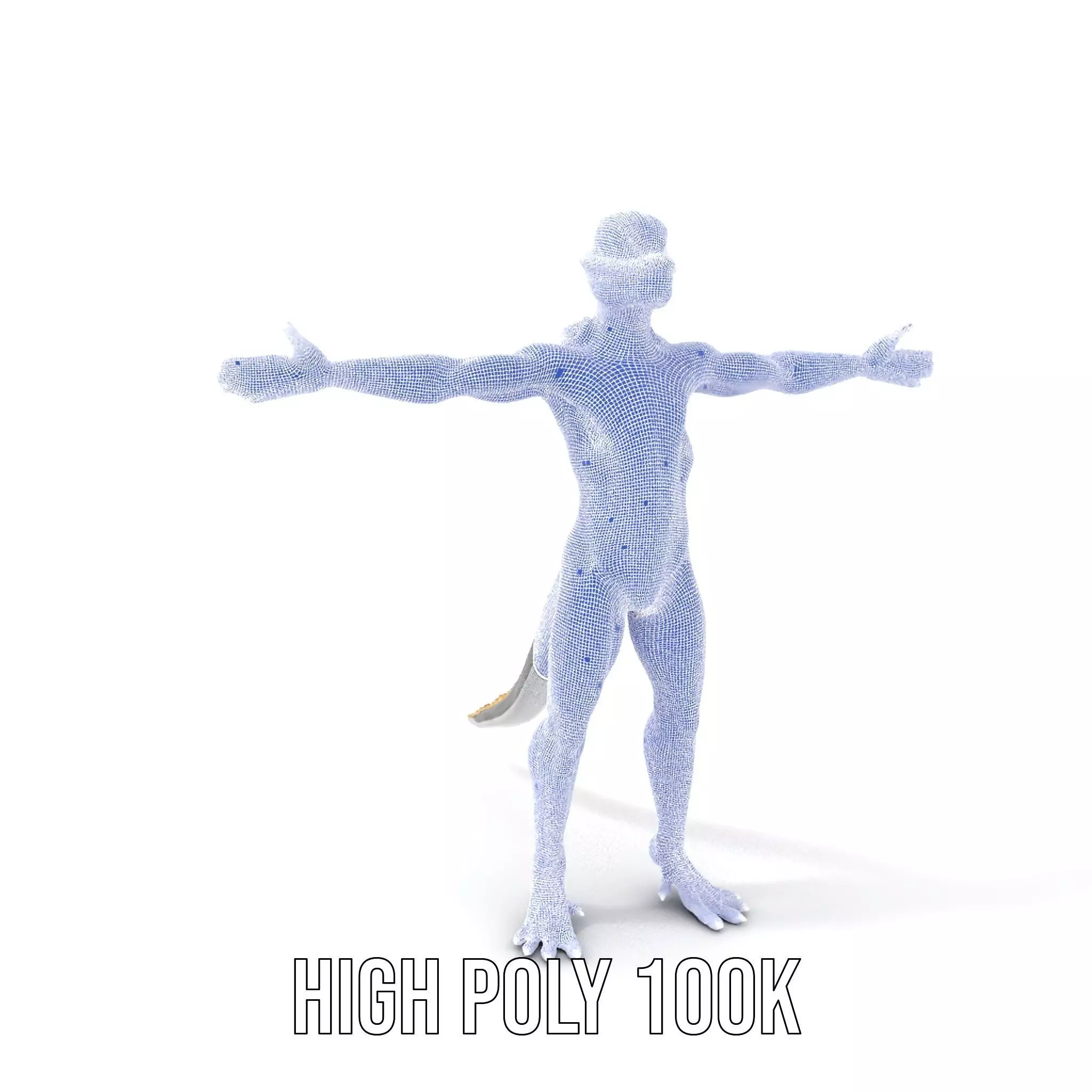 Reptilian Humanoid Creature Model Pack Low-poly 3D model_4