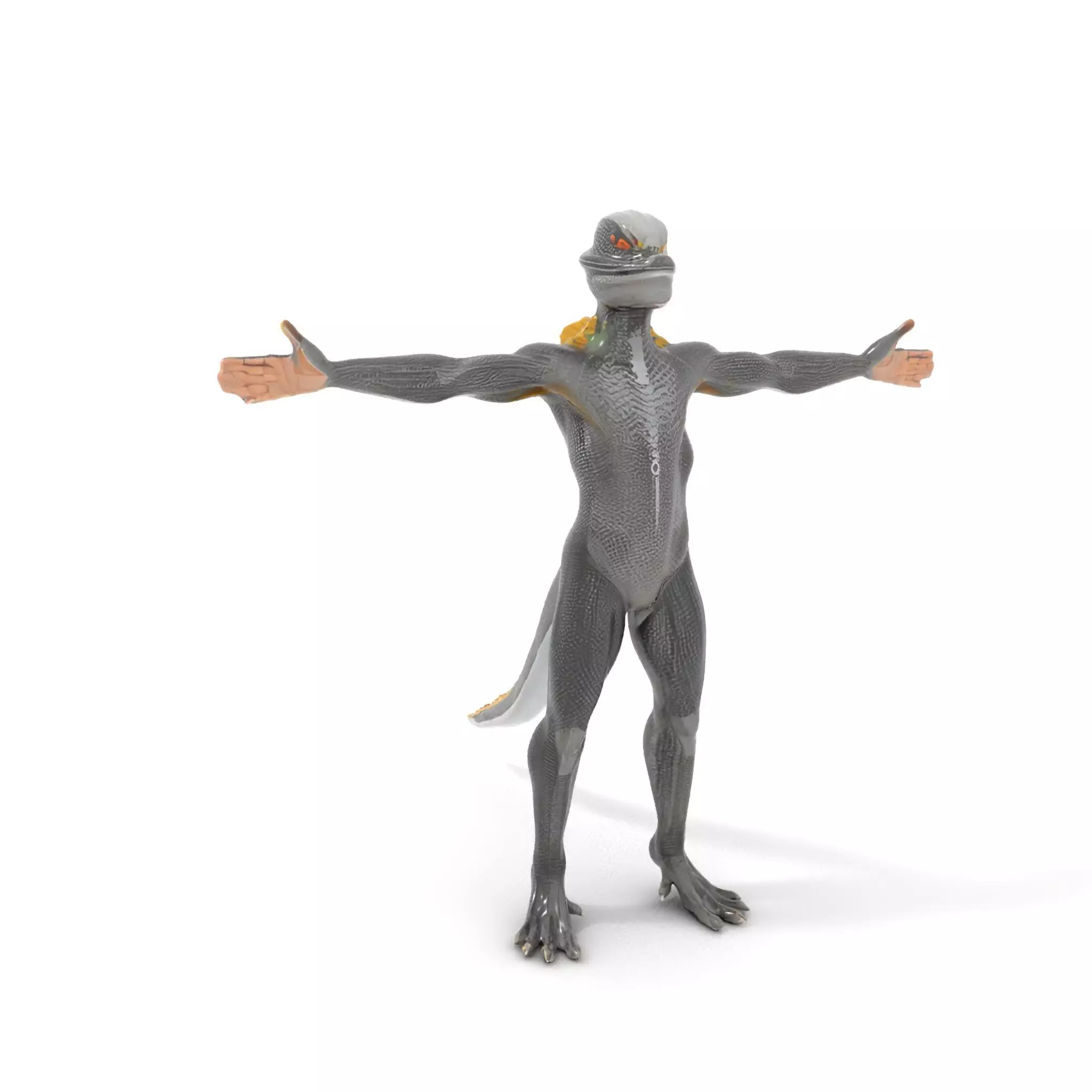 Reptilian Humanoid Creature Model Pack Low-poly 3D model_0