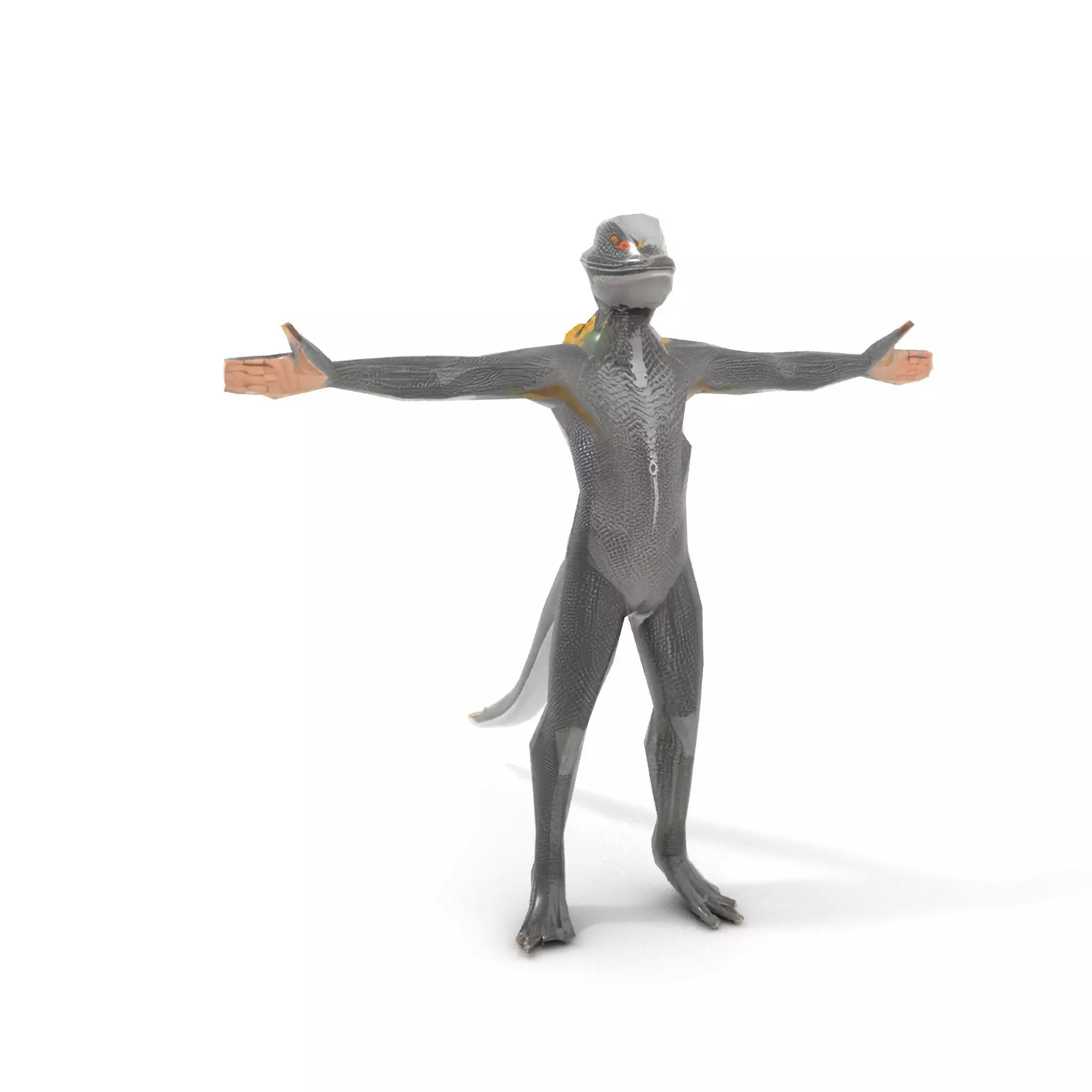Reptilian Humanoid Creature Model Pack Low-poly 3D model_7