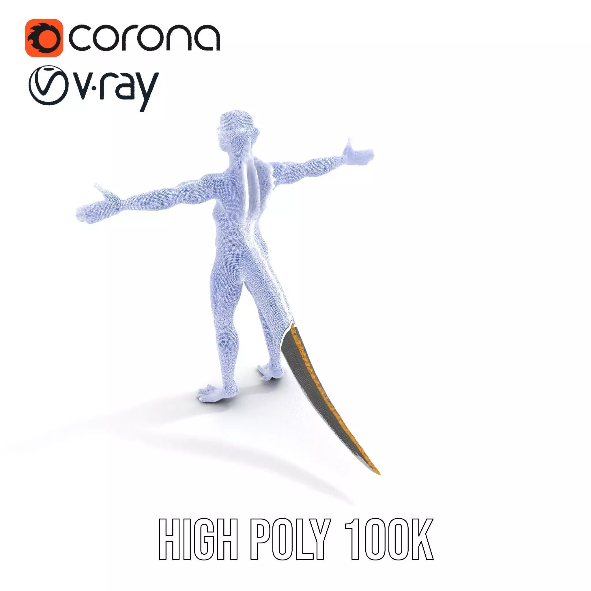 Reptilian Humanoid Creature Model Pack Low-poly 3D model_25