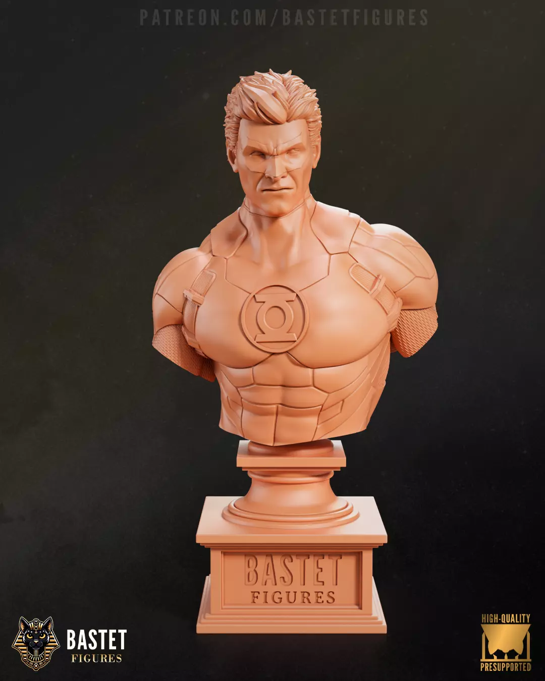 Green Lantern Bust I DC Comics 3D print model