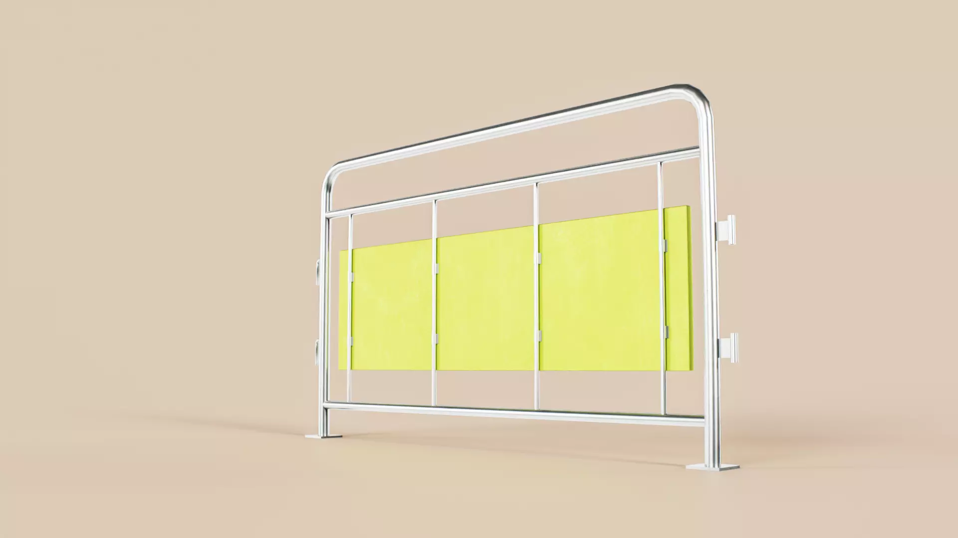 Crowd Control Barrier Type B Low-poly 3D model_10