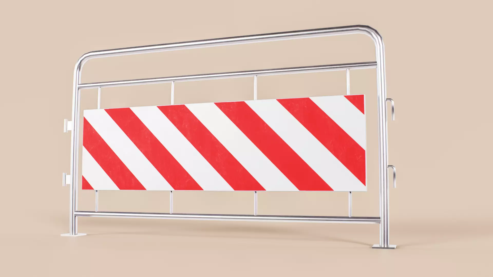 Crowd Control Barrier Type B Low-poly 3D model_3