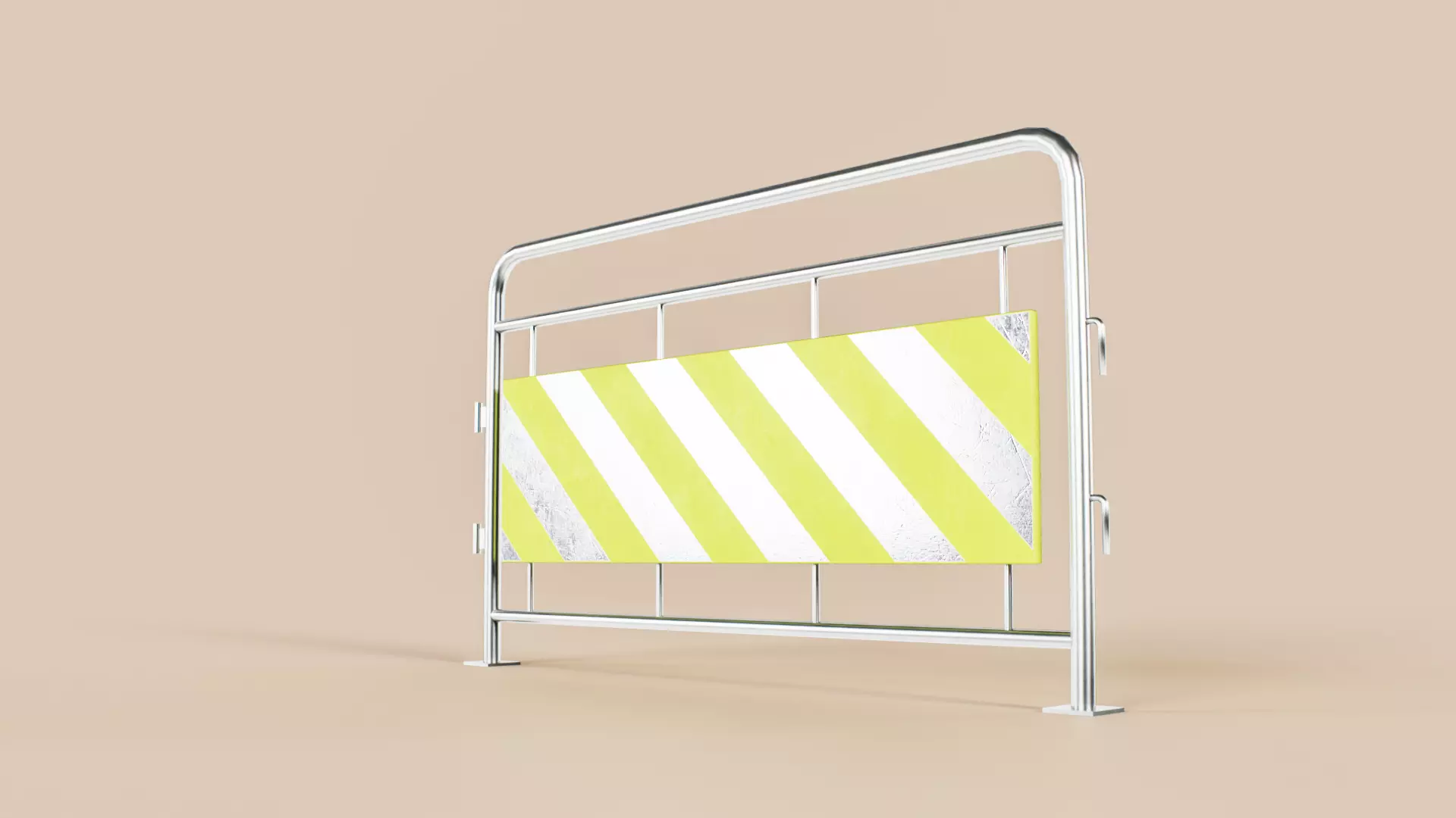 Crowd Control Barrier Type B Low-poly 3D model_14