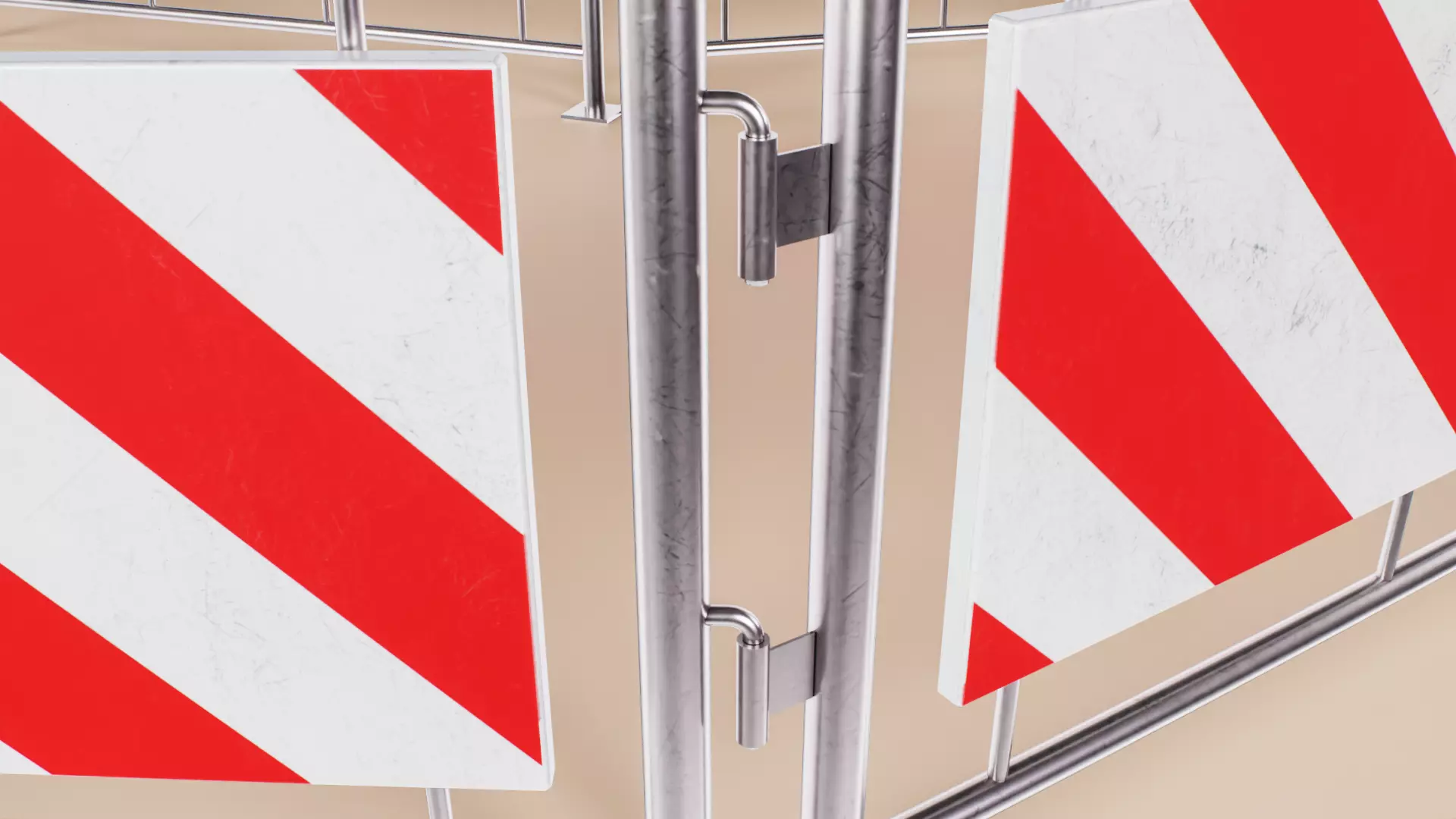 Crowd Control Barrier Type B Low-poly 3D model_5