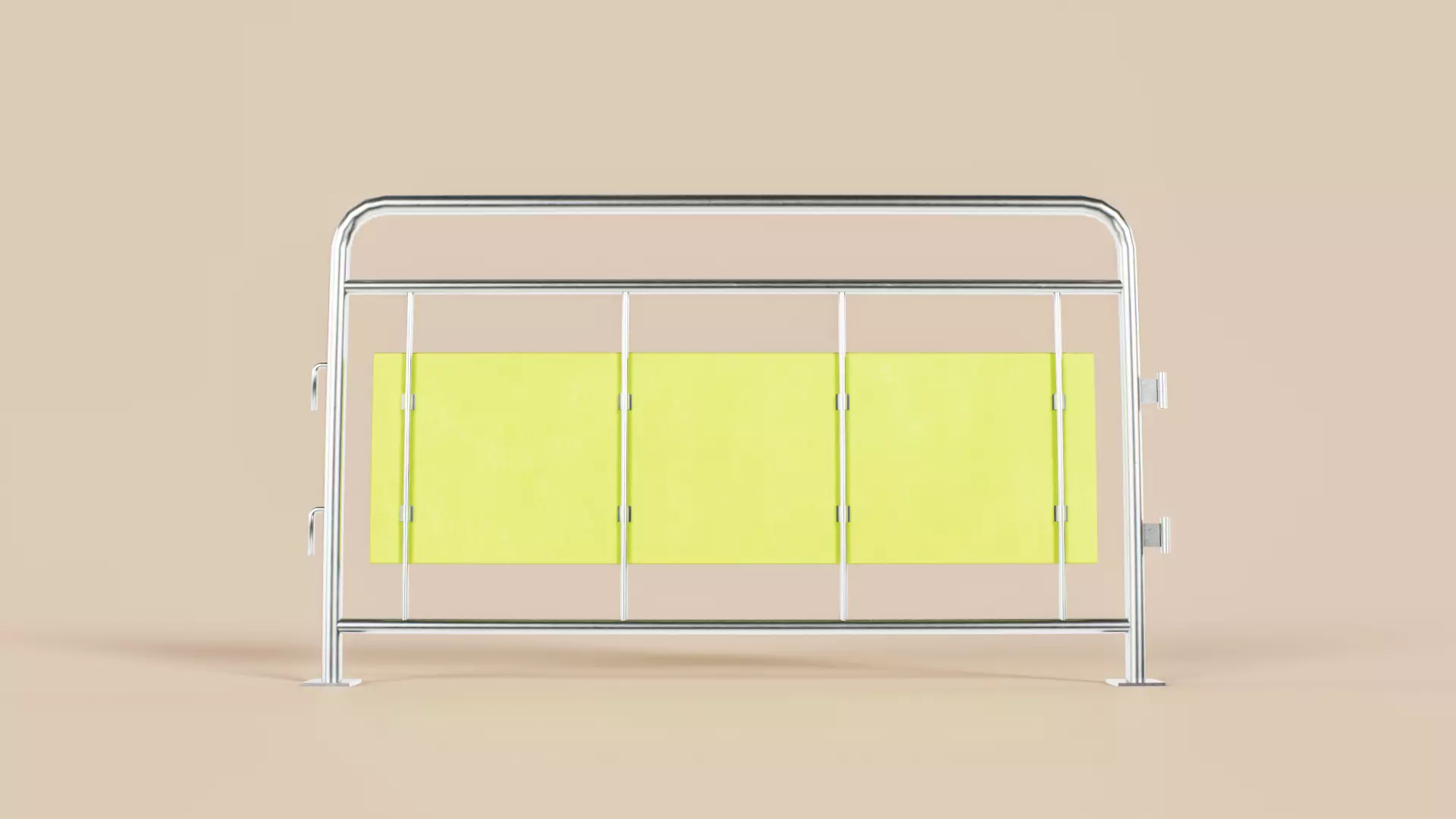 Crowd Control Barrier Type B Low-poly 3D model_11