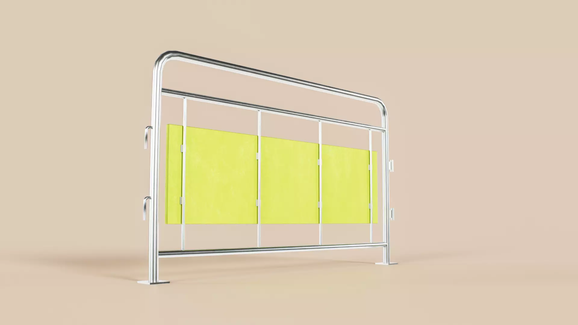 Crowd Control Barrier Type B Low-poly 3D model_12