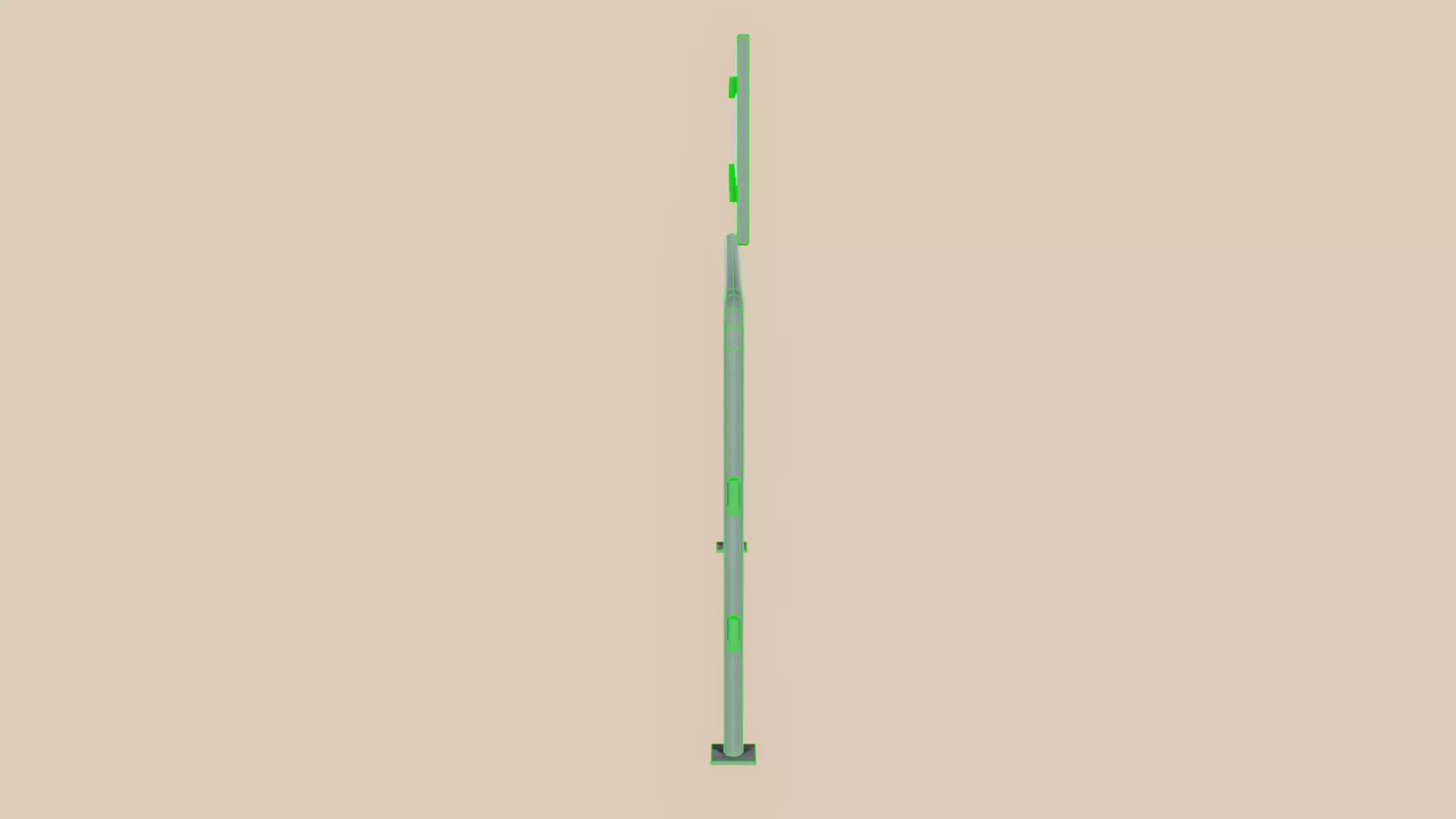 Crowd Control Barrier Type B Low-poly 3D model_17