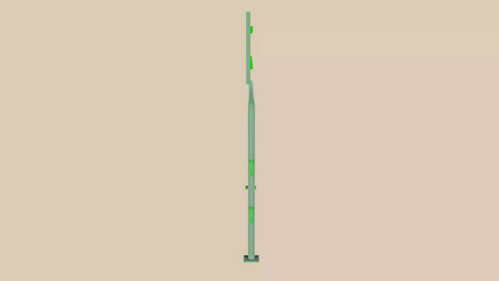 Crowd Control Barrier Type B Low-poly 3D model_21