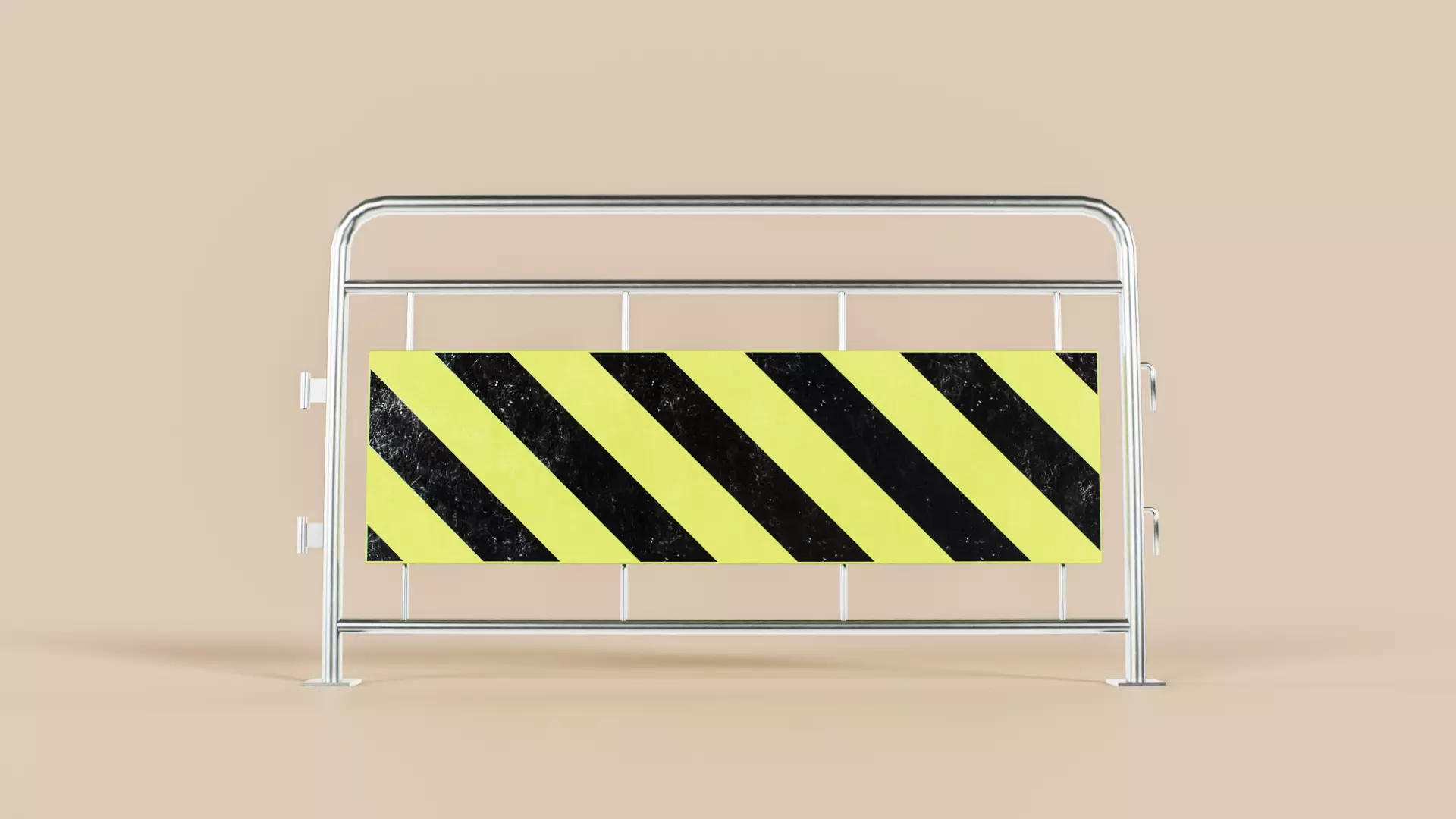 Crowd Control Barrier Type B Low-poly 3D model_7
