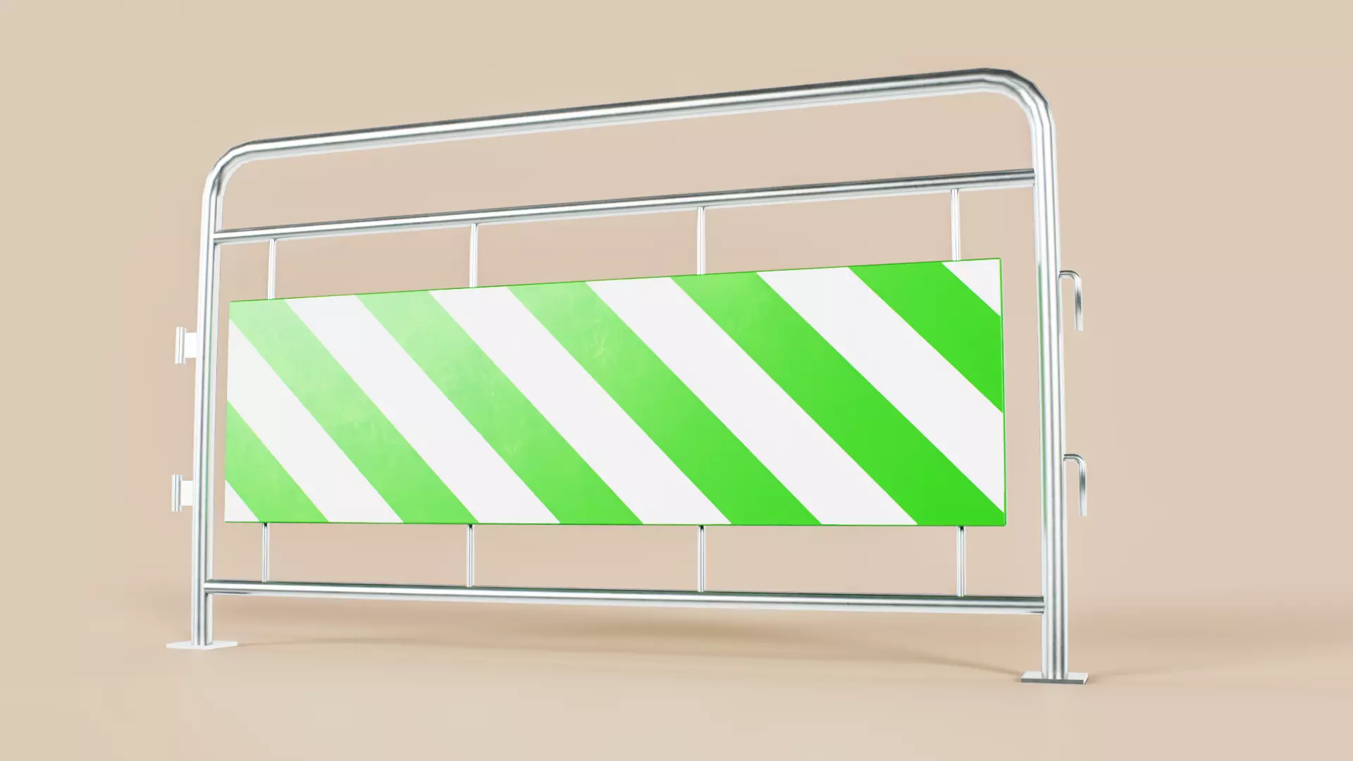 Crowd Control Barrier Type B Low-poly 3D model_4
