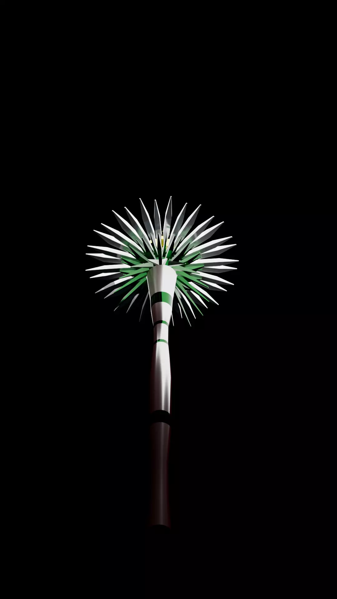 Magic Crystal Staff - Stylized Fantasy Weapon with VFX Low-poly 3D model_3