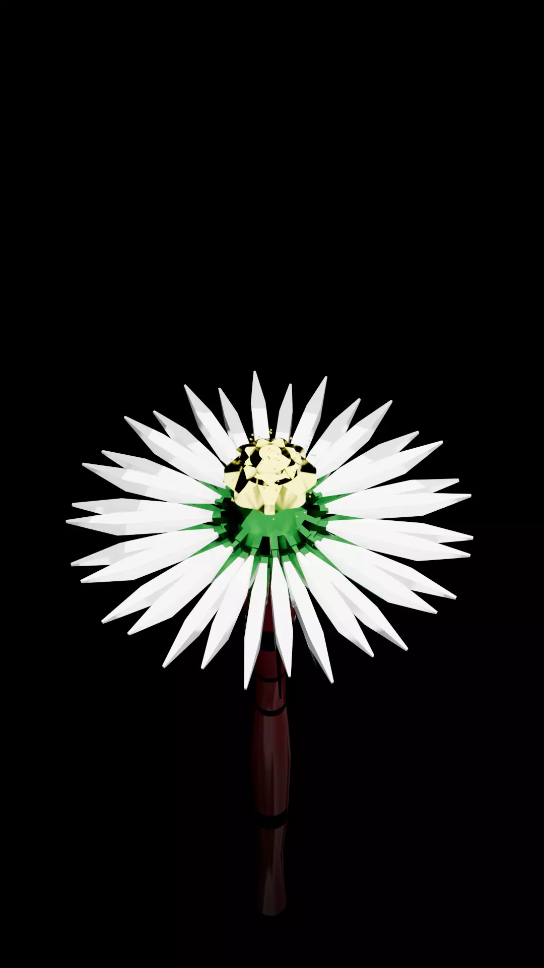 Magic Crystal Staff - Stylized Fantasy Weapon with VFX Low-poly 3D model_4