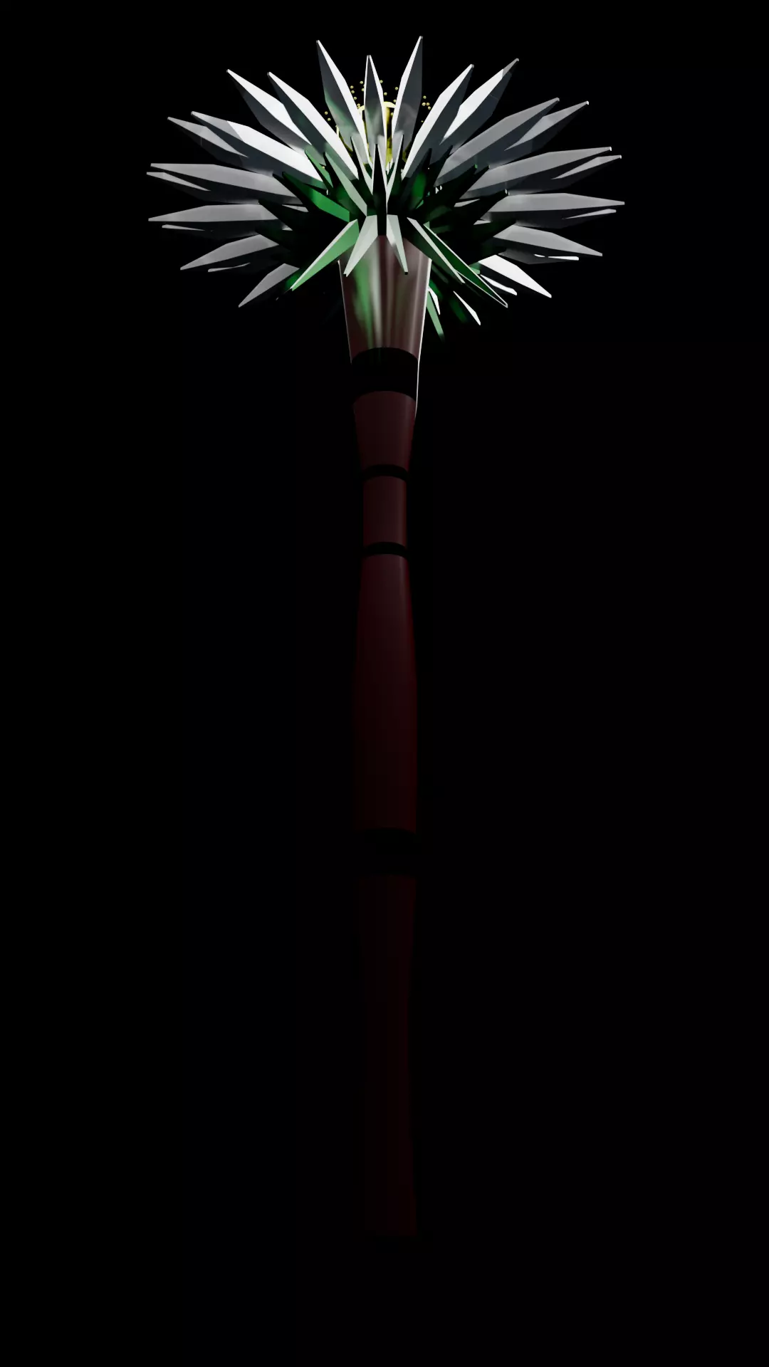 Magic Crystal Staff - Stylized Fantasy Weapon with VFX Low-poly 3D model_2
