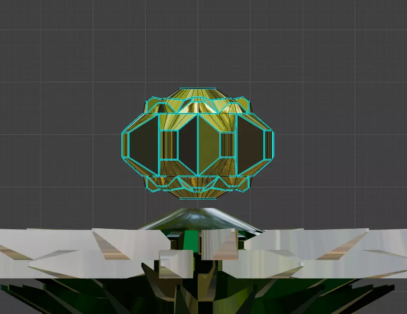 Magic Crystal Staff - Stylized Fantasy Weapon with VFX Low-poly 3D model_11