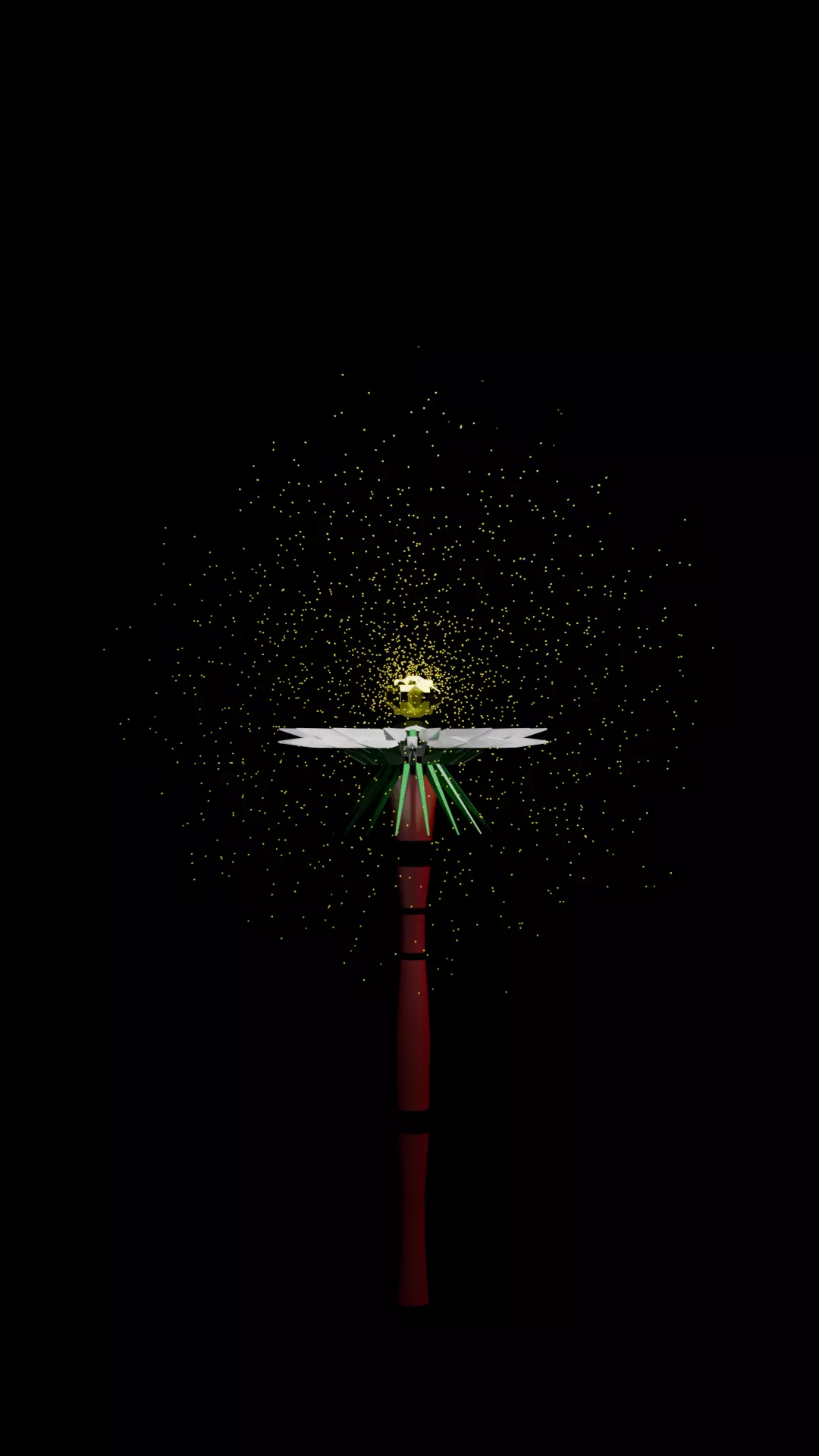 Magic Crystal Staff - Stylized Fantasy Weapon with VFX Low-poly 3D model_1