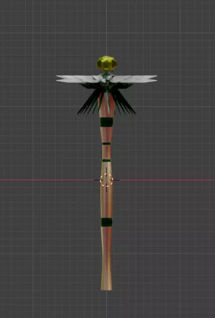 Magic Crystal Staff - Stylized Fantasy Weapon with VFX Low-poly 3D model_5