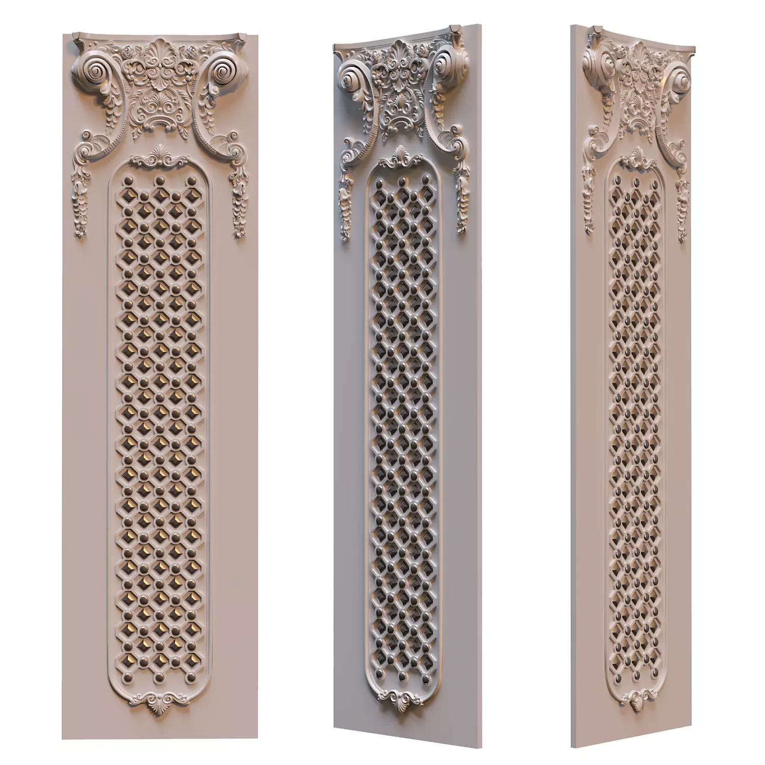 Ornament wall 3D model_2