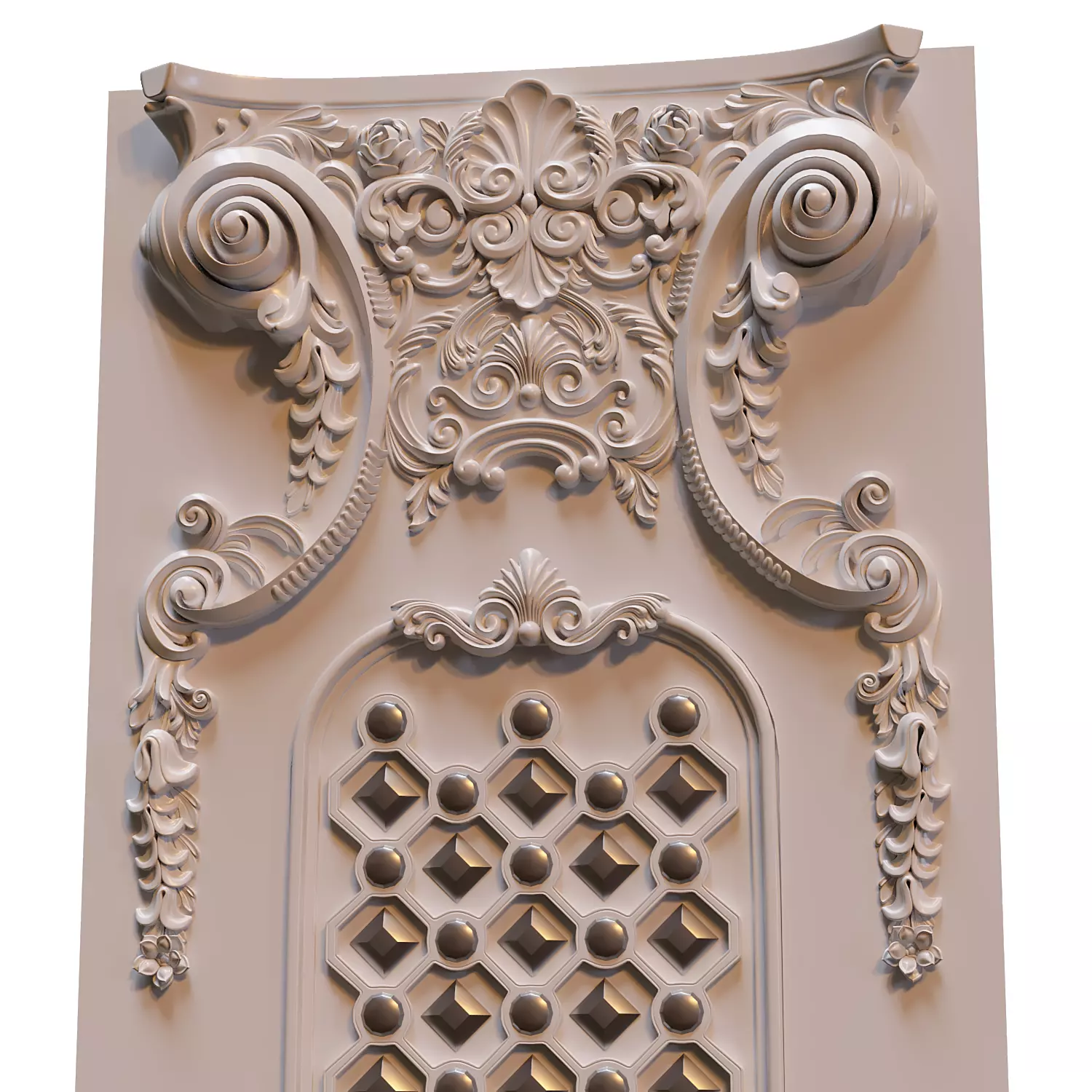 Ornament wall 3D model_0