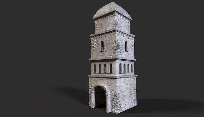 Medieval ruin Low-poly 3D model