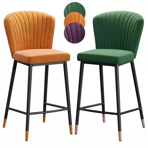 Bar Stools Low-poly 3D model